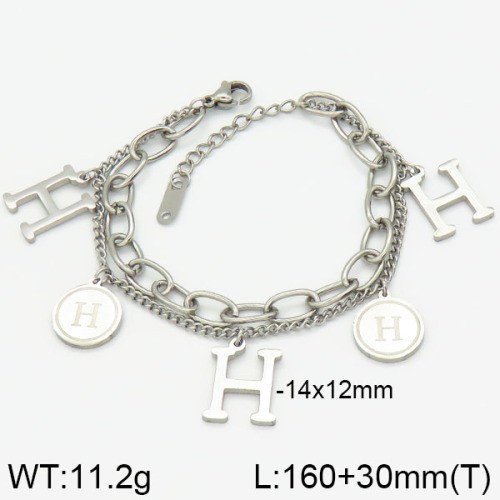 Stainless Steel Brand Bracelet-LILI230404-Br070