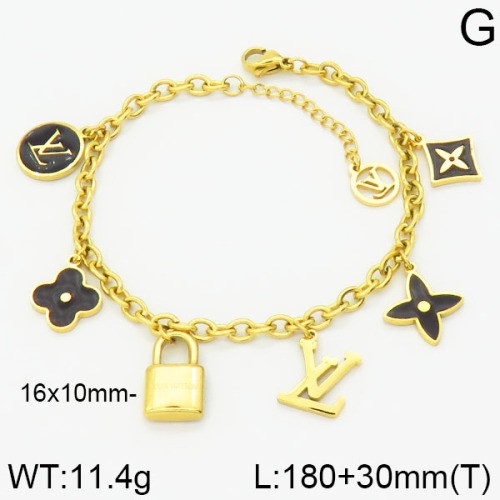 Stainless Steel Brand Bracelet-LILI230404-Br055