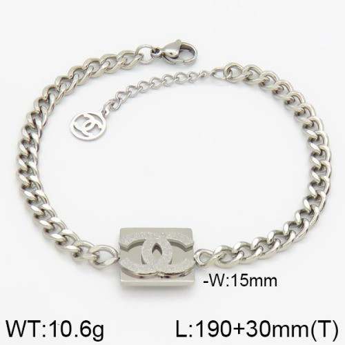 Stainless Steel Brand Bracelet-LILI230404-Br034