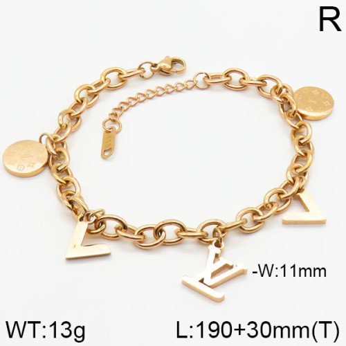 Stainless Steel Brand Bracelet-LILI230404-Br110