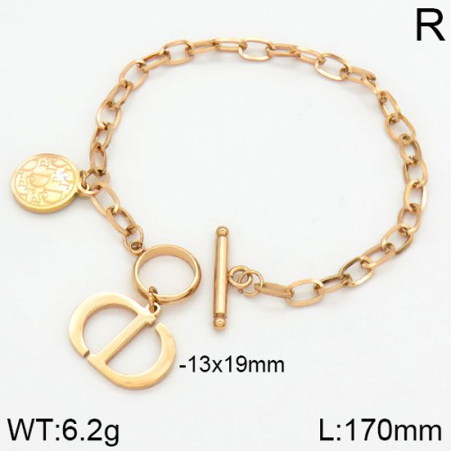 Stainless Steel Brand Bracelet-LILI230404-Br118