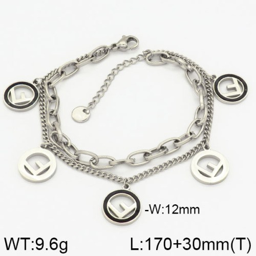 Stainless Steel Brand Bracelet-LILI230404-Br089