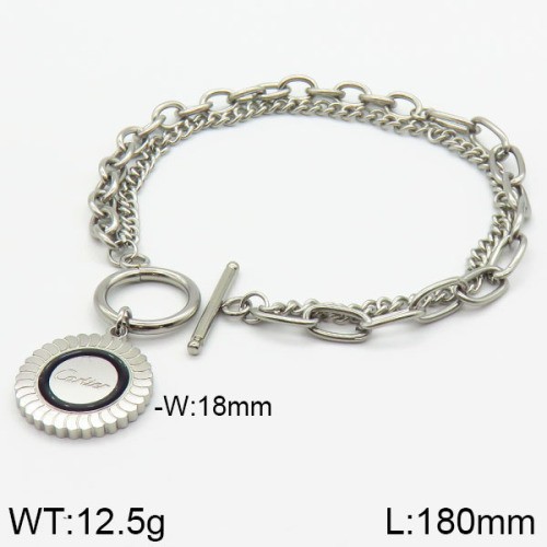 Stainless Steel Brand Bracelet-LILI230404-Br032