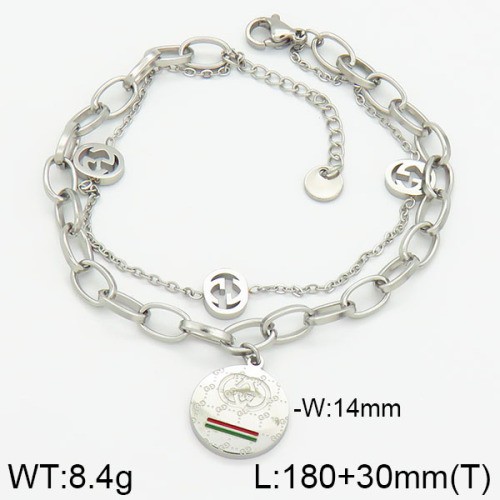 Stainless Steel Brand Bracelet-LILI230404-Br022