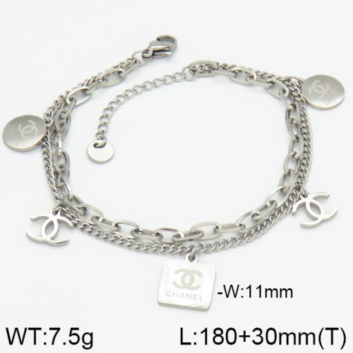 Stainless Steel Brand Bracelet-LILI230404-Br042