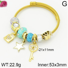 Stainless Steel Bracelet with alloy copper charms-DN230404-P11Y7U (2)