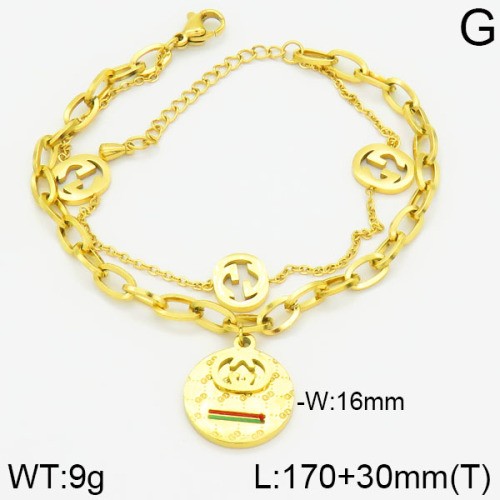 Stainless Steel Brand Bracelet-LILI230404-Br023