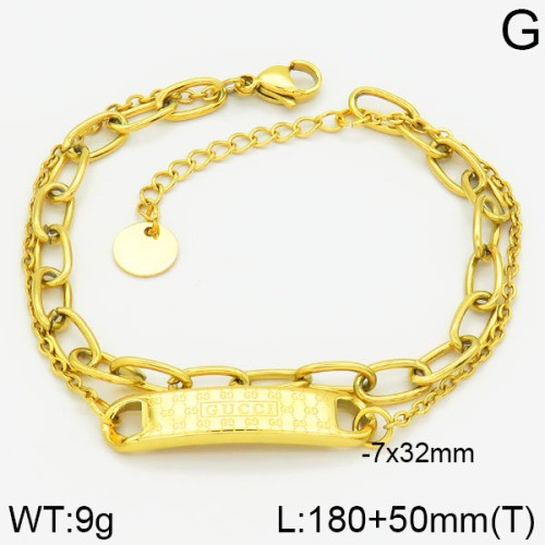 Stainless Steel Brand Bracelet-LILI230404-Br049