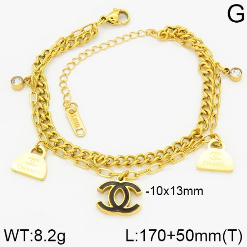 Stainless Steel Brand Bracelet-LILI230404-Br057