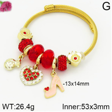 Stainless Steel Bracelet with alloy copper charms-DN230404-P11Y7U (5)