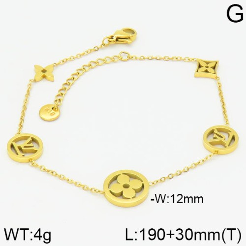 Stainless Steel Brand Bracelet-LILI230404-Br016