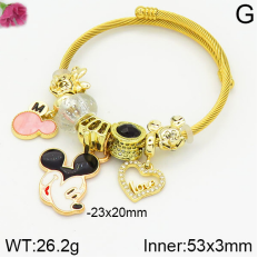 Stainless Steel Bracelet with alloy copper charms-DN230404-P11Y7U (28)