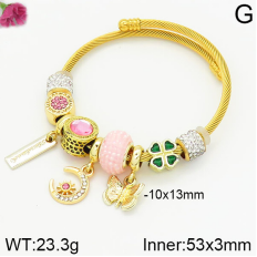 Stainless Steel Bracelet with alloy copper charms-DN230404-P11Y7U (17)