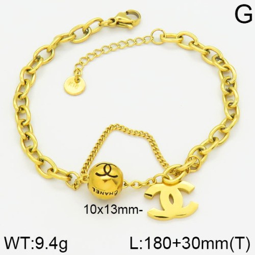 Stainless Steel Brand Bracelet-LILI230404-Br041