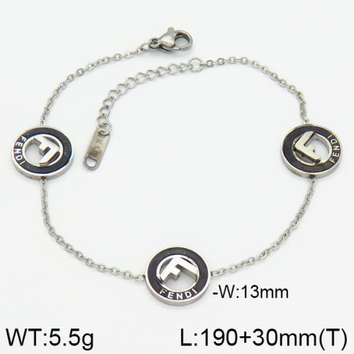 Stainless Steel Brand Bracelet-LILI230404-Br092