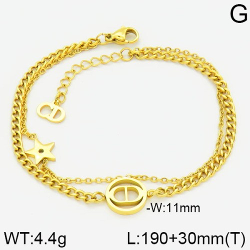 Stainless Steel Brand Bracelet-LILI230404-Br067