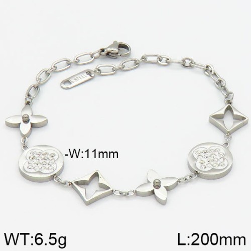 Stainless Steel Brand Bracelet-LILI230404-Br128