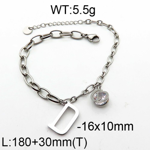 Stainless Steel Brand Bracelet-LILI230404-Br009