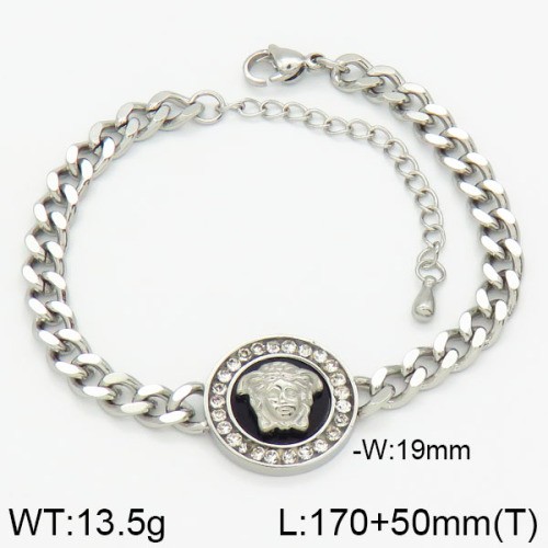 Stainless Steel Brand Bracelet-LILI230404-Br021