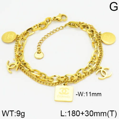 Stainless Steel Brand Bracelet-LILI230404-Br043