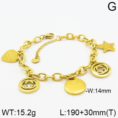 Stainless Steel Brand Bracelet-LILI230404-Br104