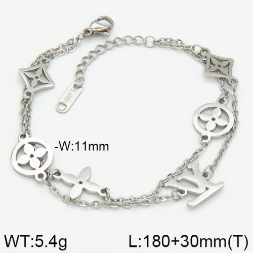 Stainless Steel Brand Bracelet-LILI230404-Br030