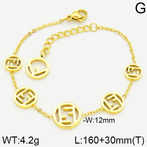 Stainless Steel Brand Bracelet-LILI230404-Br075