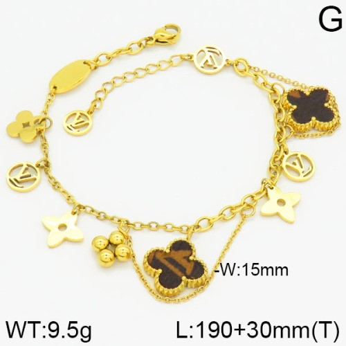 Stainless Steel Brand Bracelet-LILI230404-Br061