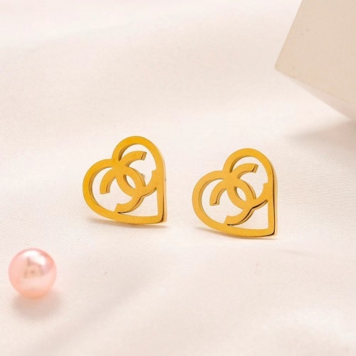 Stainless Steel Brand Earrings-YWA230404-P6.5BSZ