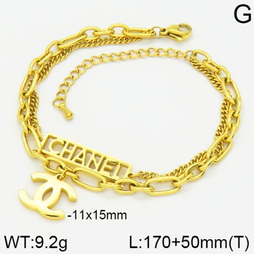 Stainless Steel Brand Bracelet-LILI230404-Br053