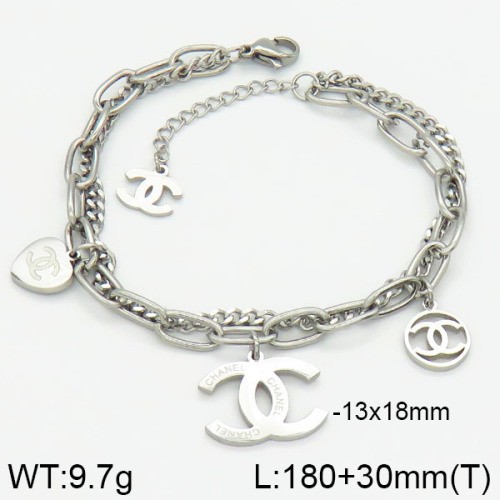 Stainless Steel Brand Bracelet-LILI230404-Br038