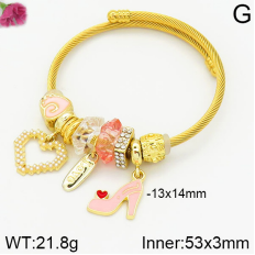 Stainless Steel Bracelet with alloy copper charms-DN230404-P11Y7U (35)