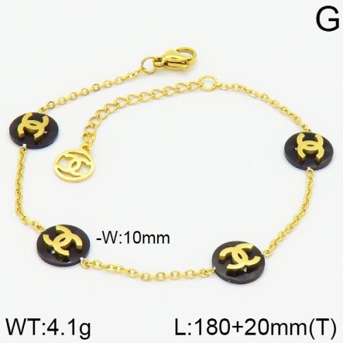 Stainless Steel Brand Bracelet-LILI230404-Br018