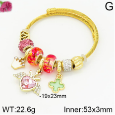 Stainless Steel Bracelet with alloy copper charms-DN230404-P11Y7U (18)