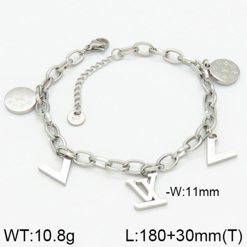 Stainless Steel Brand Bracelet-LILI230404-Br108