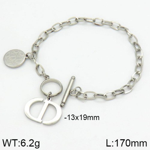 Stainless Steel Brand Bracelet-LILI230404-Br117