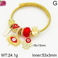 Stainless Steel Bracelet with alloy copper charms-DN230404-P11Y7U (8)