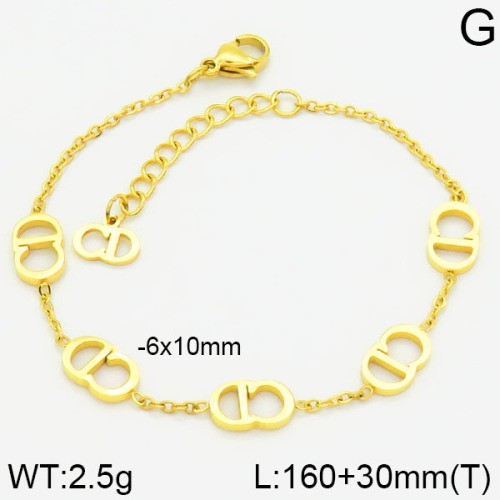 Stainless Steel Brand Bracelet-LILI230404-Br069