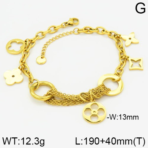 Stainless Steel Brand Bracelet-LILI230404-Br139