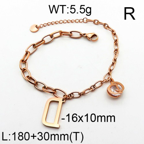 Stainless Steel Brand Bracelet-LILI230404-Br008