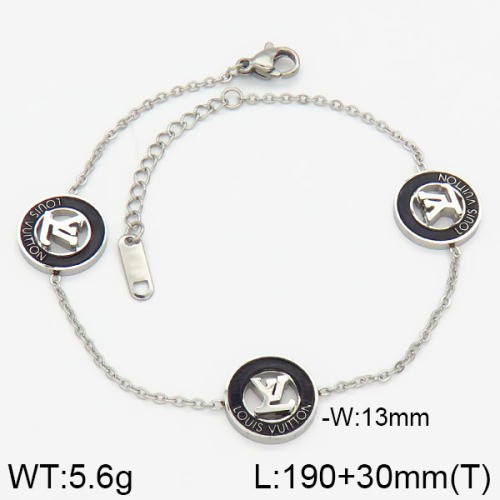 Stainless Steel Brand Bracelet-LILI230404-Br095