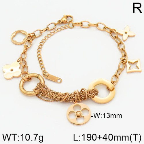 Stainless Steel Brand Bracelet-LILI230404-Br140