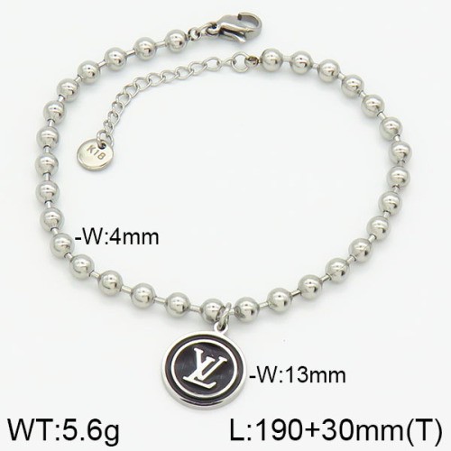 Stainless Steel Brand Bracelet-LILI230404-Br062