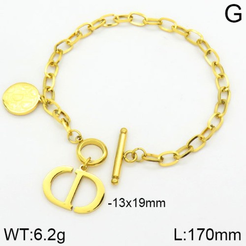 Stainless Steel Brand Bracelet-LILI230404-Br119