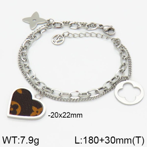 Stainless Steel Brand Bracelet-LILI230404-Br064