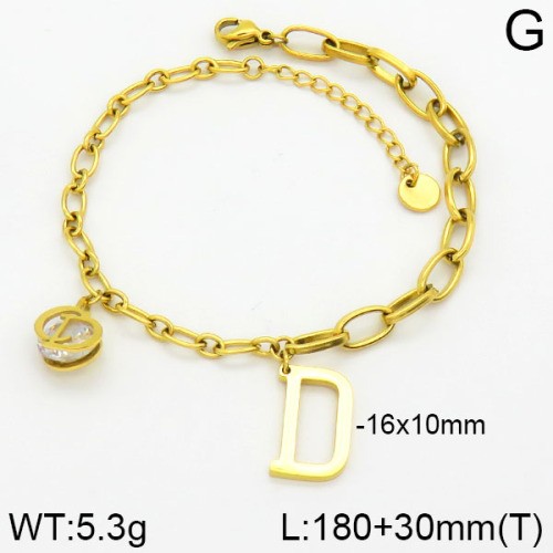 Stainless Steel Brand Bracelet-LILI230404-Br125