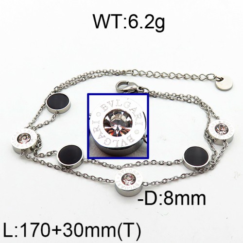 Stainless Steel Brand Bracelet-LILI230404-Br003