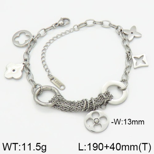 Stainless Steel Brand Bracelet-LILI230404-Br138