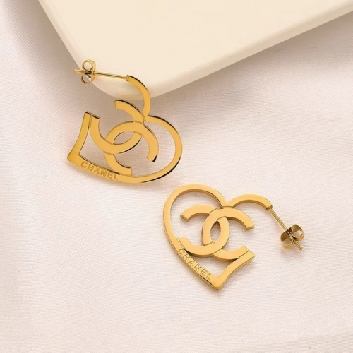 Stainless Steel Brand Earrings-YWA230404-P10VFX