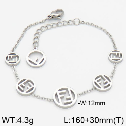 Stainless Steel Brand Bracelet-LILI230404-Br074